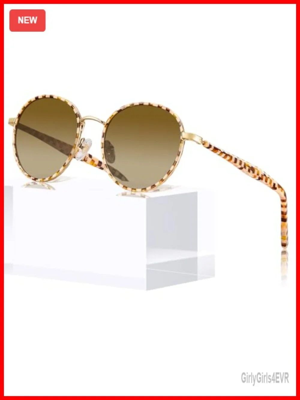 Retro Round Polarized Sunglasses for Women UV Protection